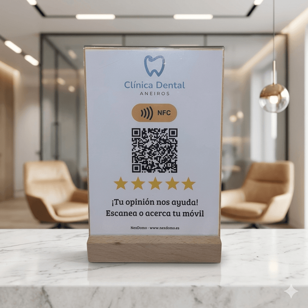 Smart Review Frame sobre mostrador